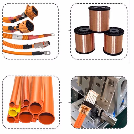 Cavo elettrico in filo di rame elettrico per caricabatterie multicore EV isolato XLPE ad alta tensione ignifugo Green Energy HV